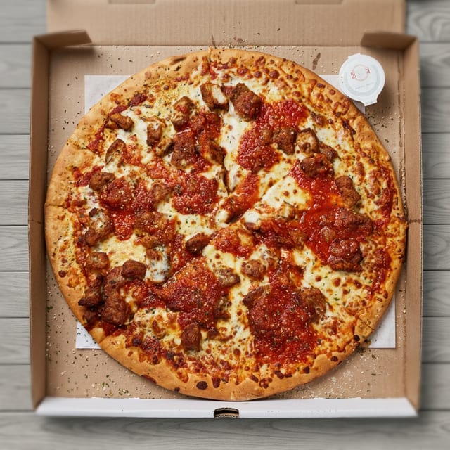Chicken Parmigiana Pizza.
